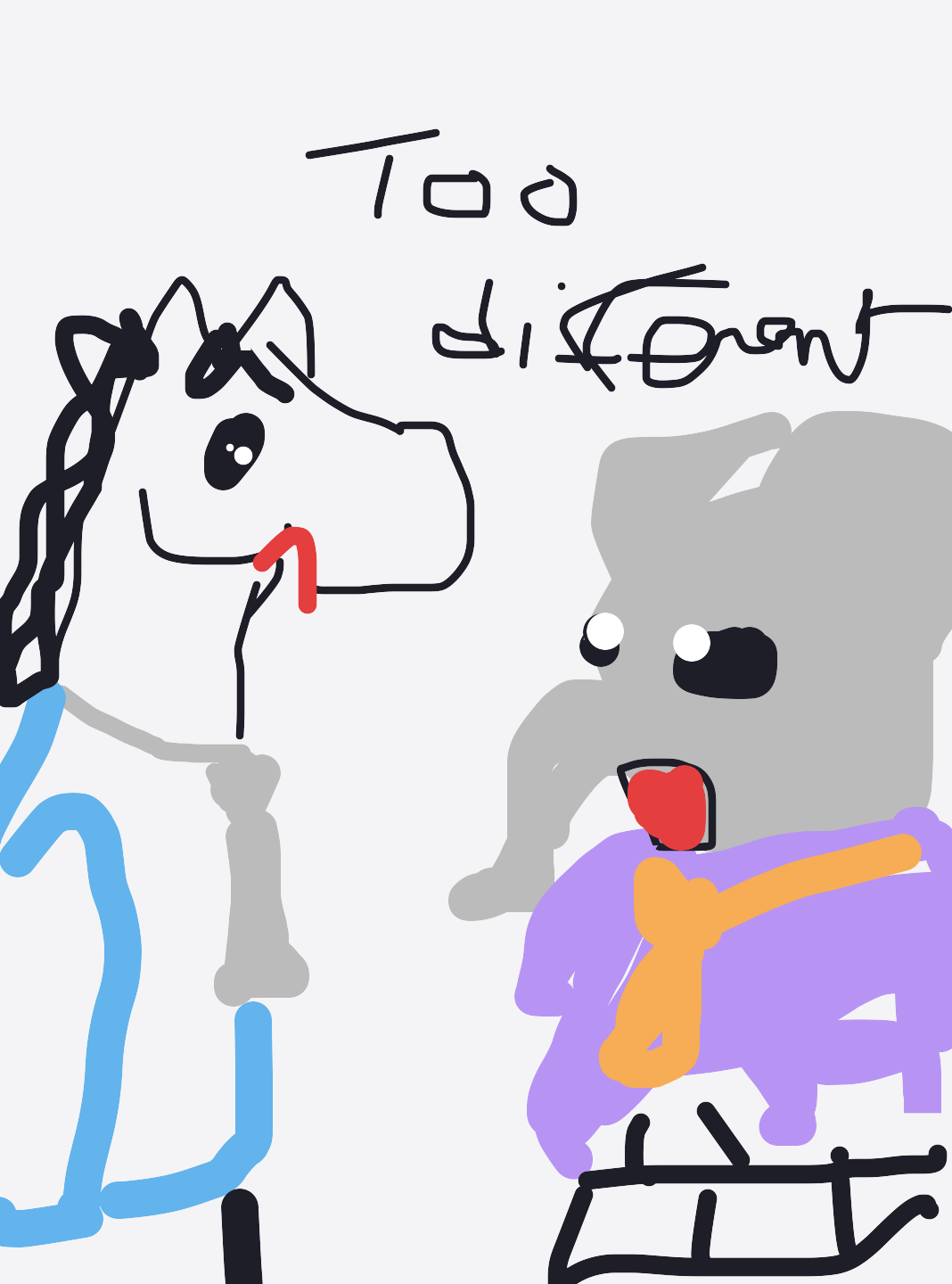 My cheval qui passe un entretien d'embauche