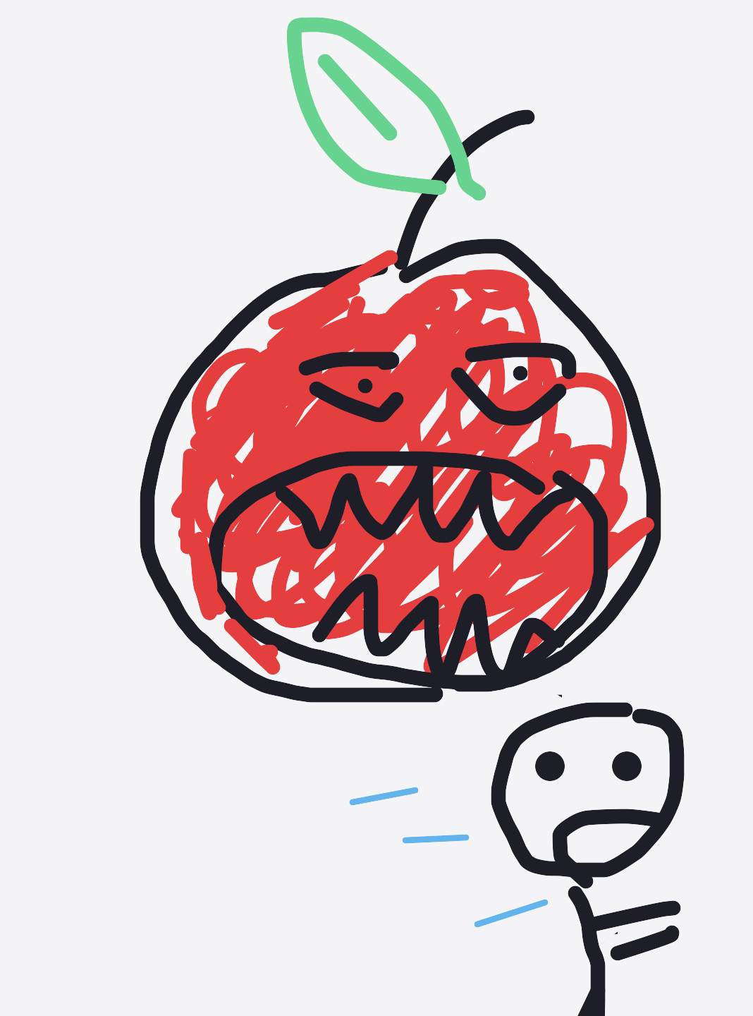 My Apple — a one-shot sketch by BlackOystercatcher on The Midnight Gallery daily drawing app.