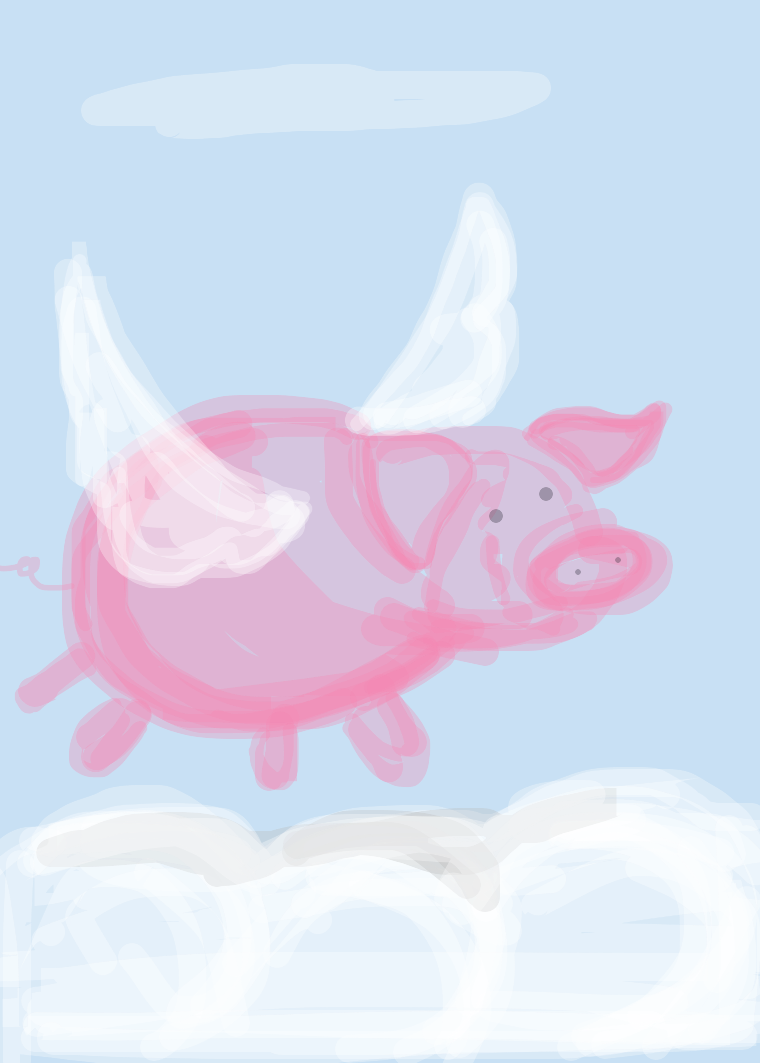My Cochon avec des ailes volant