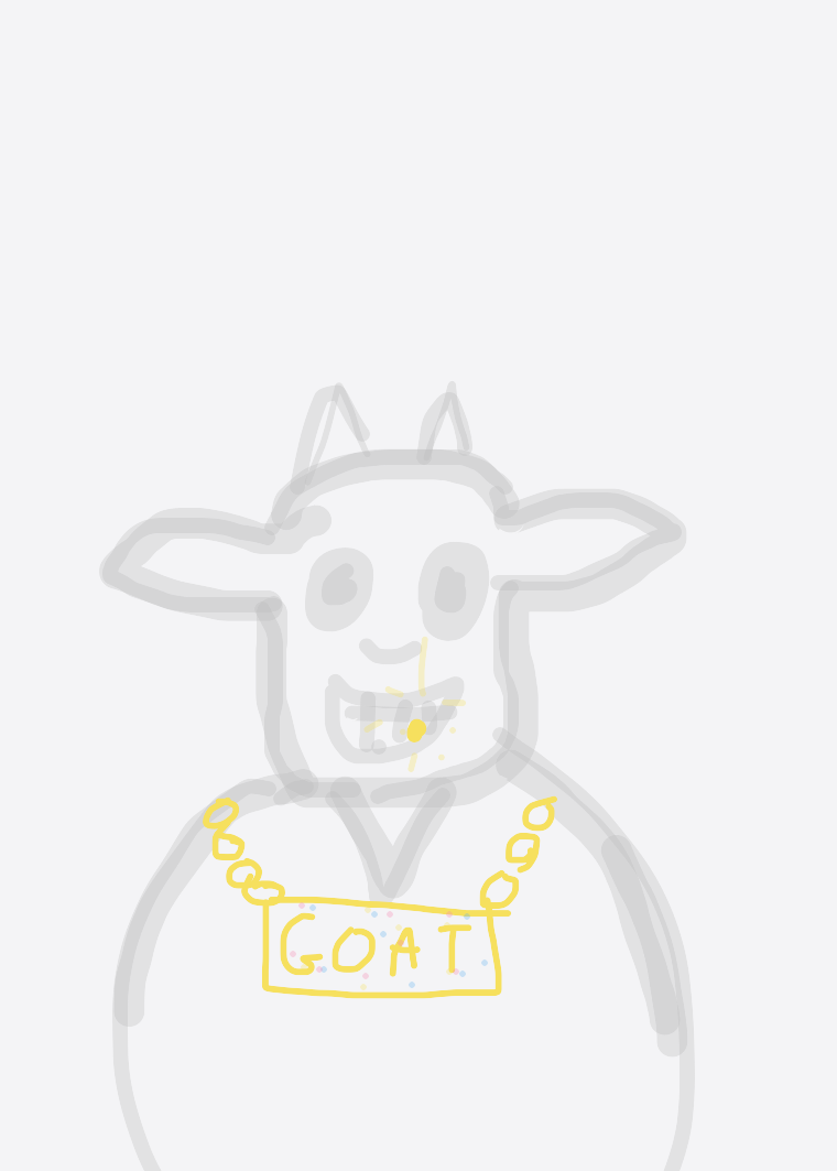 My Chèvre portant une chaîne GOAT