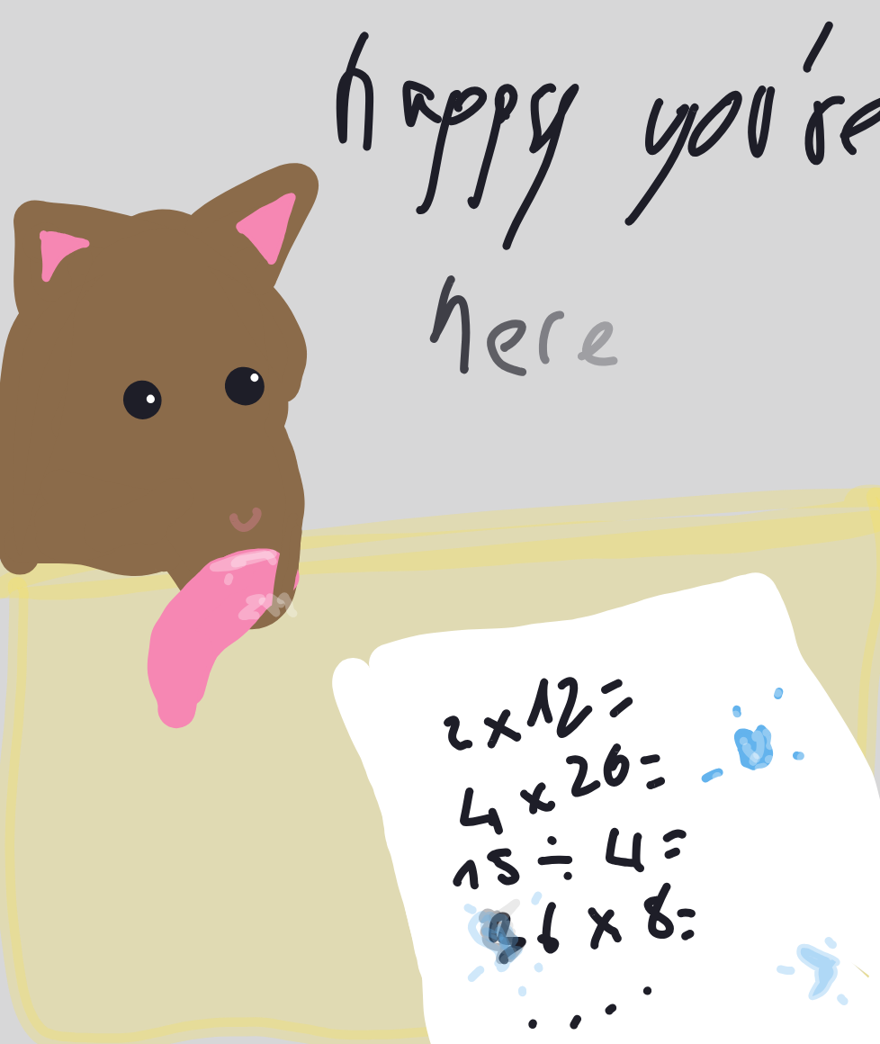 My Dog eating homework