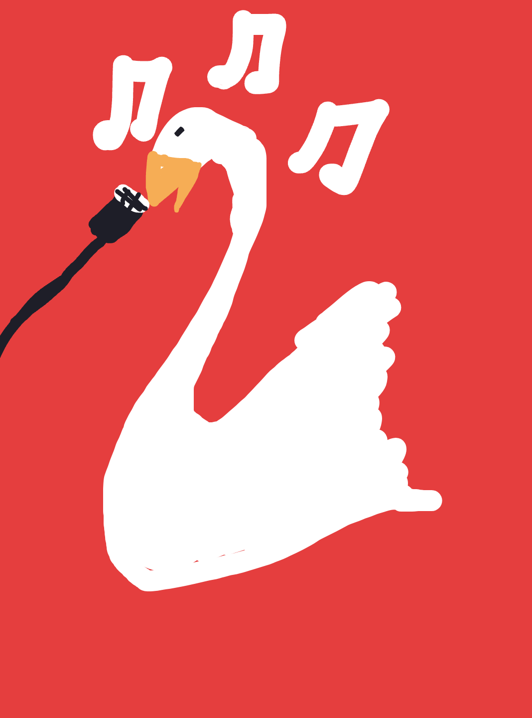 A chant du cygne sketch by The Creator — drawn in one shot in The Midnight Gallery daily drawing app.