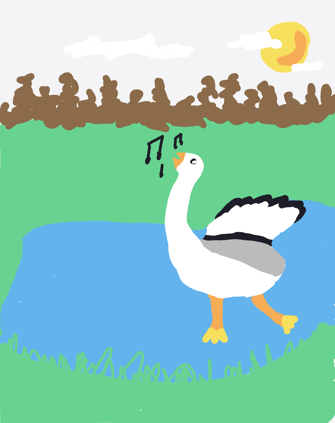 My Cygne comme chanteur d'opéra — a one-shot sketch by SilesianHorse on The Midnight Gallery daily drawing app.