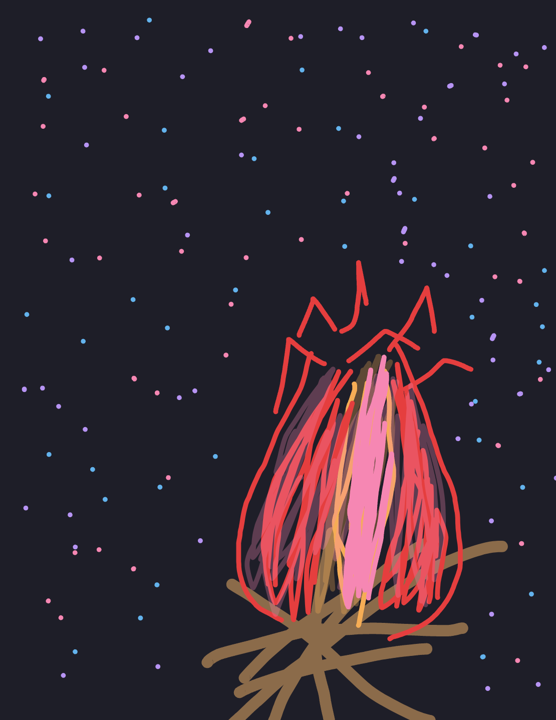 My Feu de camp — a one-shot sketch by daisyxcore on The Midnight Gallery daily drawing app.