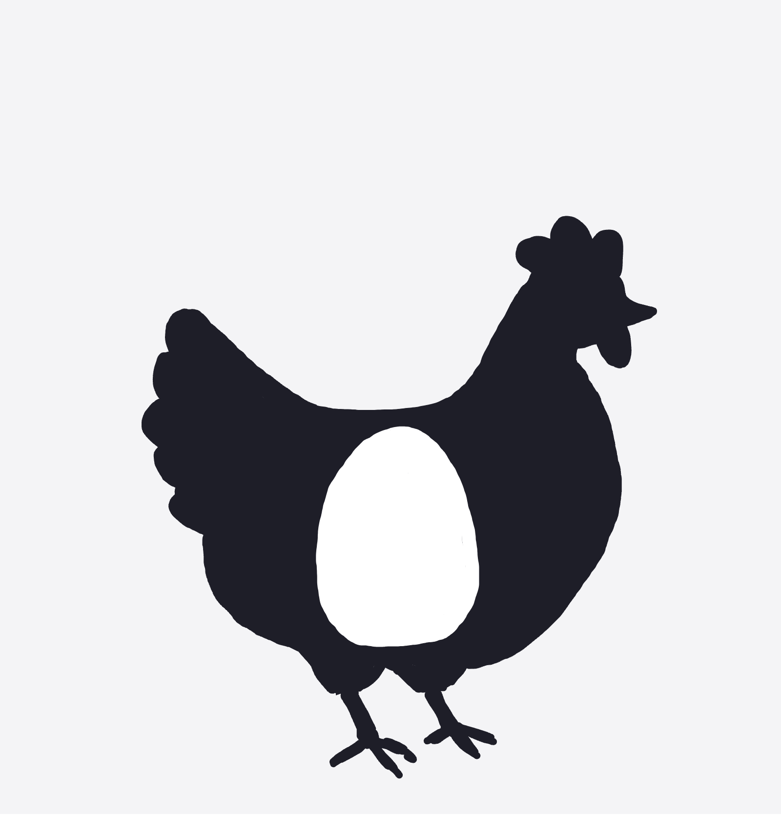 My Chicken or egg — a one-shot sketch by Mizzie on The Midnight Gallery daily drawing app.