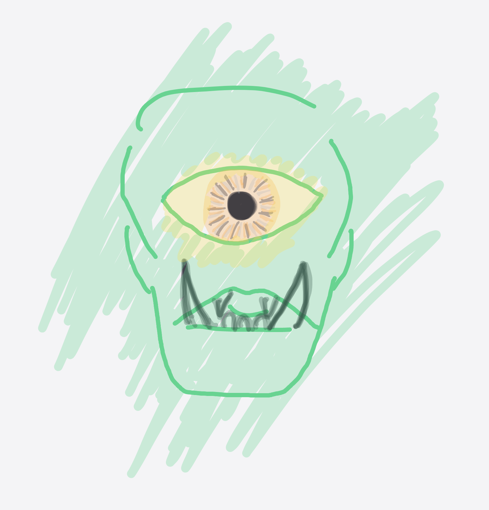 My Cyclop — a one-shot sketch by Mizzie on The Midnight Gallery daily drawing app.