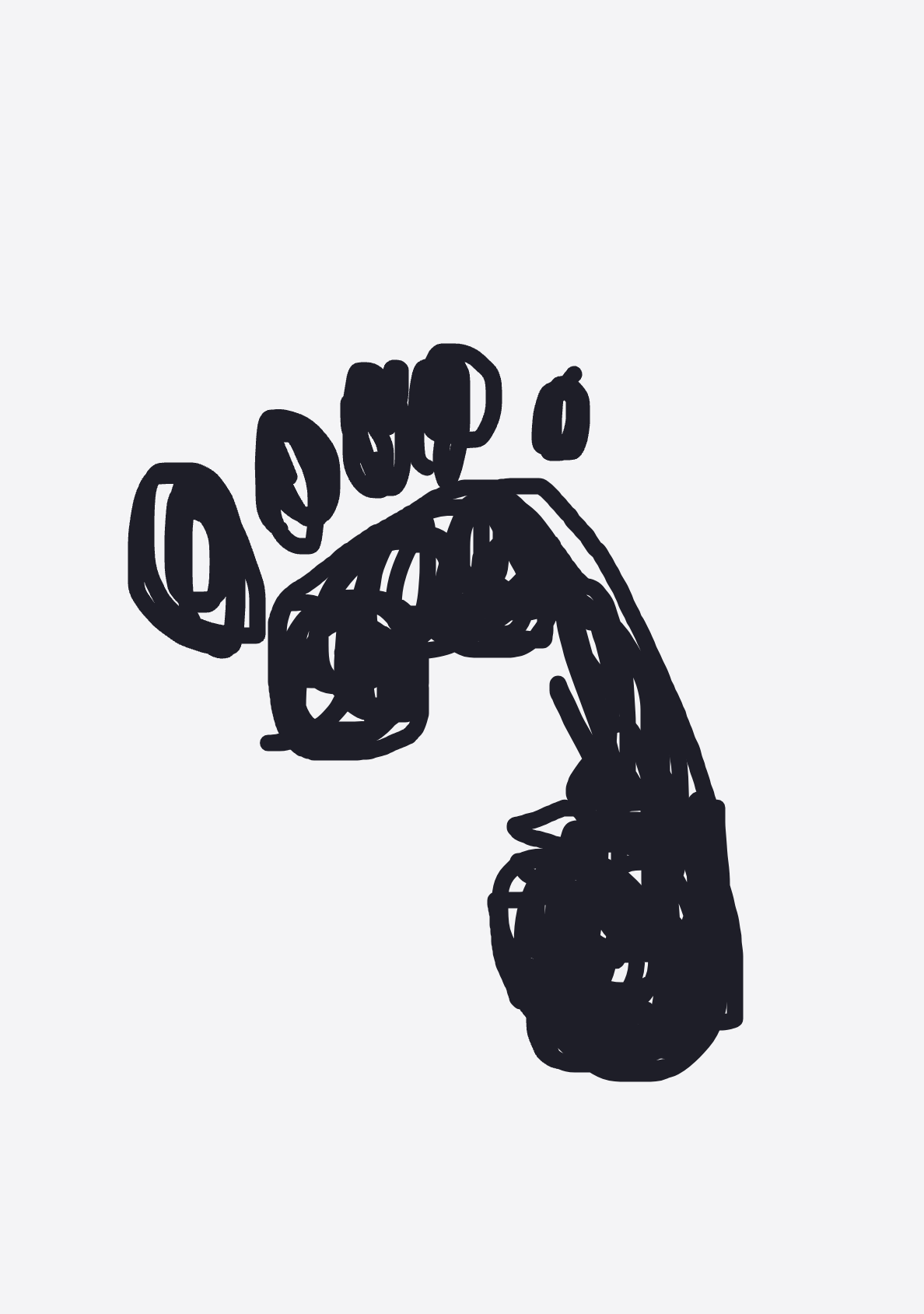 My Draw with your foot — a one-shot sketch by MadCreator on The Midnight Gallery daily drawing app.